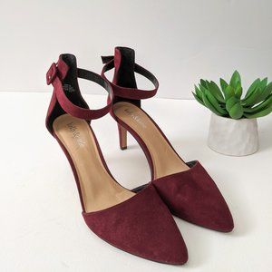Suede  ankle strap Heels